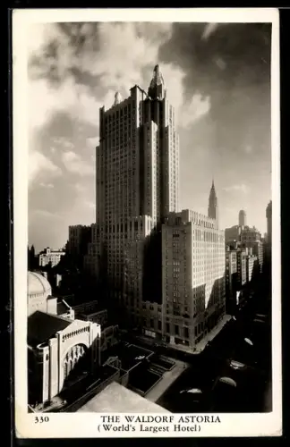 AK New York, NY, The Waldorf Astoria, world`s largest Hotel