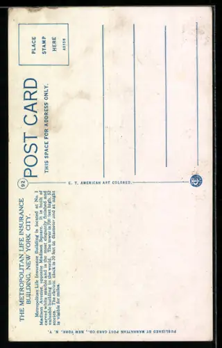 AK New York, NY, Metropolitan Life Insurance Building