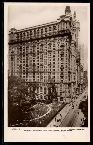 AK New York, NY, Trinity Building and Broadway