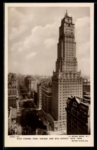 AK New York, NY, Ritz Tower, Park avenue and 57th Street