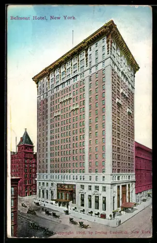 AK New York, NY, View of the Belmont Hotel