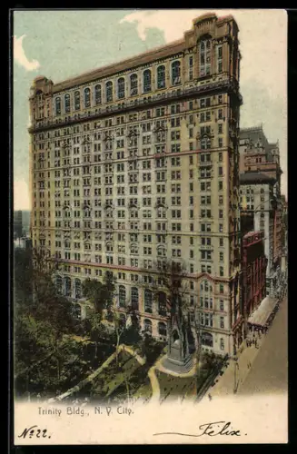 AK New York, NY, View of the Trinity Building