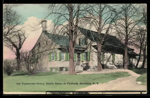 AK New York, NY, Old Vanderveer House in Brooklyn