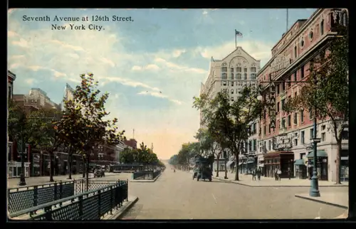 AK New York, NY, Seventh Avenue at 126th Street