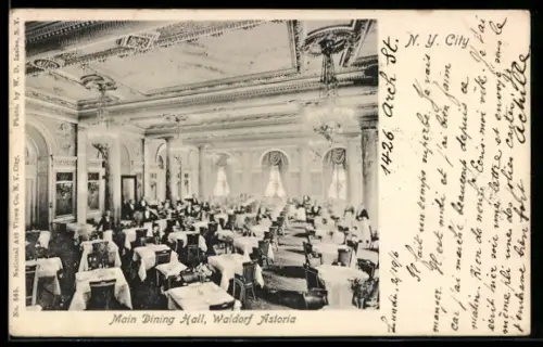 AK New York, NY, Waldorf Astoria, Main Dining Hall