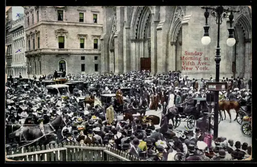 AK New York, Sunday Morning in Fifth Avenue