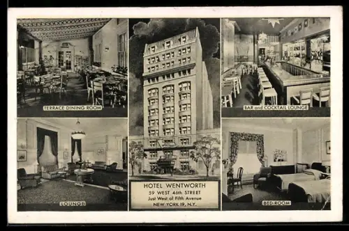 AK New York, NY, Hotel Wentworth, Terrace Dining Room, Bar and Cocktail Lounge