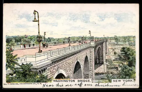 Lithographie New York, NY, Washington Bridge