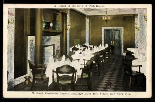AK New York, NY, A Corner of the Grill of Club House