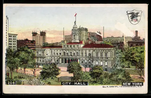 Lithographie New York, NY, City Hall