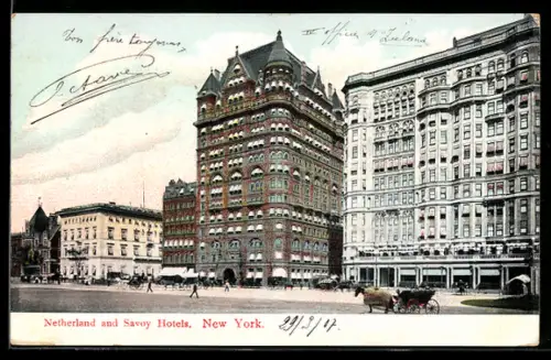 AK New York, NY, Netherland and Savoy Hotels