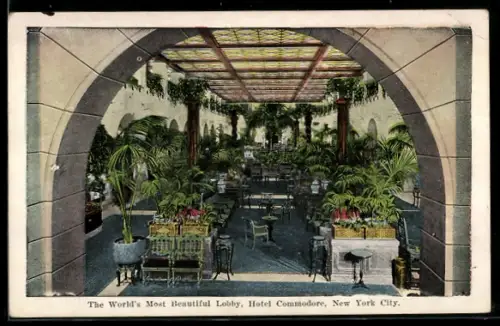 AK New York, NY, Hotel Commodore, Lobby