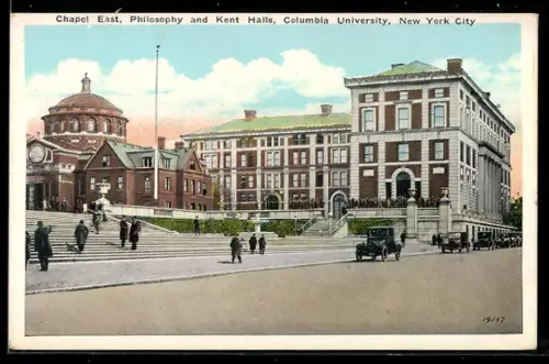 AK New York, NY, Columbia University, Chapel East, Philosophy and Kent Halls