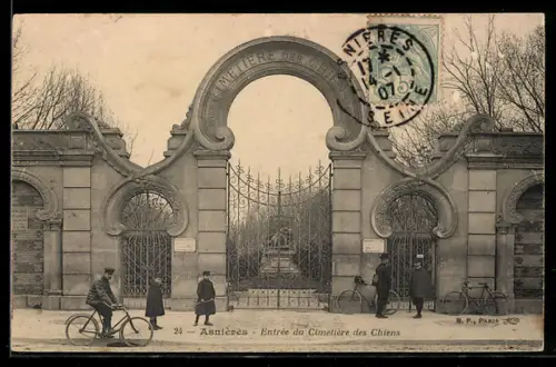 AK Asnières-sur-Seine, Entrée du Cimetière des Chiens