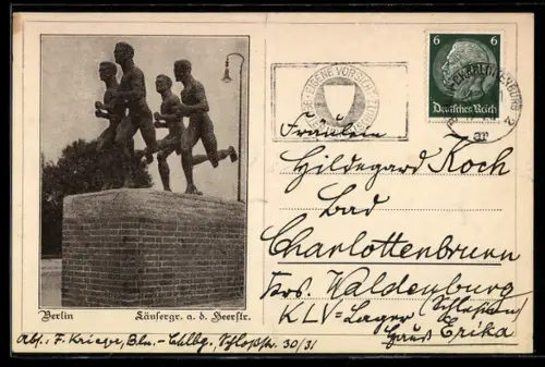 AK Berlin, Läufergruppe an der Heerstrasse