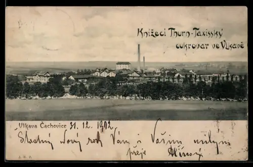 AK Vlkava, Vlkava Cachovice, Knízeci Thurn-Taxisský cukrovar
