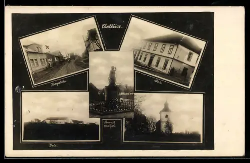 AK Chotesice, Kampelicka, Dvur, Skola, Kostel