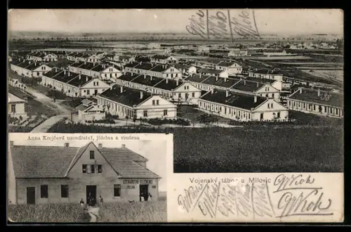 AK Milovice, Vojenský tábor, Anna Krejcová uzenárství, jídelna a vinárna