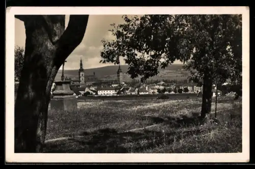 AK Wischau, Ortsansicht aus der Ferne