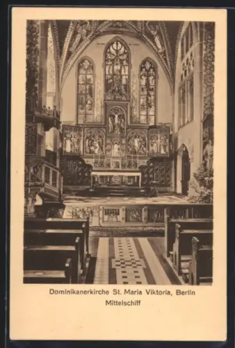 AK Berlin, Dominikanerkirche St. Maria Viktoria, Karlsstrasse, Mittelschiff