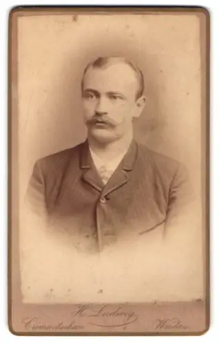 Fotografie H. Ludwig, Werdau, Bahnhofstrasse, Porträt eines Mannes