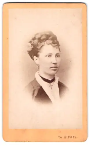 Fotografie Th. Siegel, Wien, Mariahilf, Gumpendorferstr. 20, Porträt einer Dame