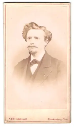 Fotografie A. Schmiedeknecht, Blankenburg, Obere Strasse 181, Porträt eines eleganten Mannes