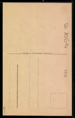 AK Endingen, Strassenpartie mit Turm