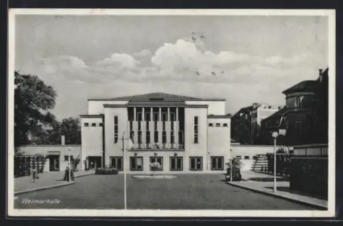 AK Weimar, Weimarhalle, Frontansicht
