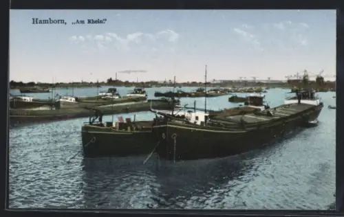AK Hamborn, Am Rhein, Schiffe, Hafen