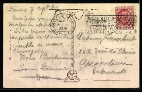 AK Genova, Piazza De Ferrari, Strassenbahn