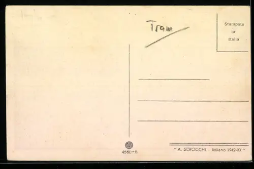 AK Genova, Piazza Corvetto, Strassenbahn