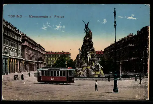 AK Torino, Monumento al Frejus, Strassenbahn