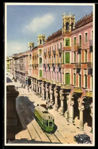 AK Torino, Via Pietro Micca, Strassenbahn