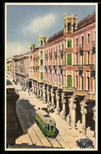 AK Torino, Via Pietro Micca, Strassenbahn