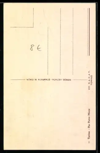 AK Torino, Via Pietro Micca, Strassenbahn