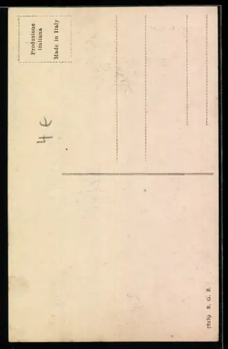 AK Bologna, Via Rizzoli, Torre, Strassenbahn