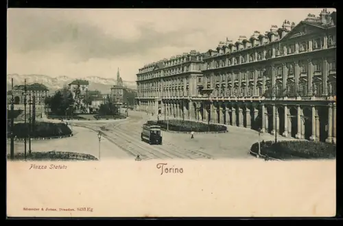 AK Torino, Piazza Statuto, Strassenbahn