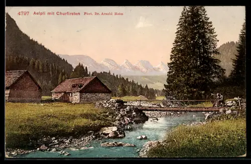 AK Unterwasser, Aelpli mit Churfirsten