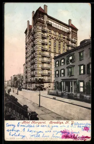 AK New York, NY, Brooklyn, View of the Hotel Margaret