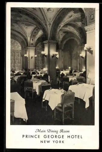 AK New York, NY, Prince George Hotel, 14 E. 28th Street, main dining room