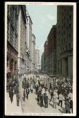 AK New York, NY, Broad Street and the Curb Brokers