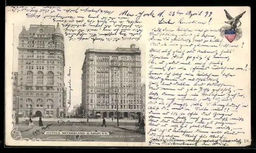 AK New York, NY, Hotels Netherland and Savoy