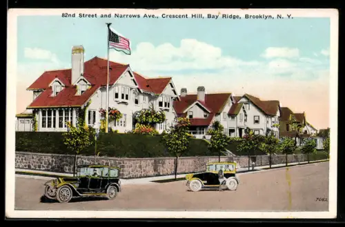 AK New York, NY, Brooklyn, Crescent Hill, Bay Ridge, 82nd Street and Narrows Avenue