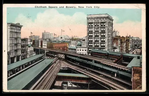 AK New York, NY, Chatham Square and Bowery