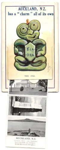 Leporello-AK Auckland, Railway Station, Ferry Building, Queen Street, Tamaki Drive, Memorial Museum