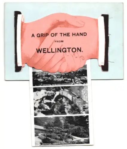 Leporello-AK Wellington, Governor`s Residence, Town Hall, Kelburne Power Station, Harbour, General view