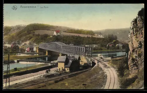 AK Anseremme, Le Pont, Eisenbahnbrücke