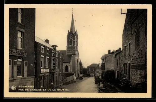 AK Beauraing, Rue de l`Eglise et de la Grotte