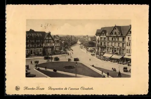 AK Knocke-Zoute, Perspective de l`avenue Elisabeth